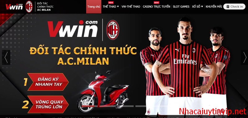 Vwin AC Milan hiện tại đang là đối tác chính thức 