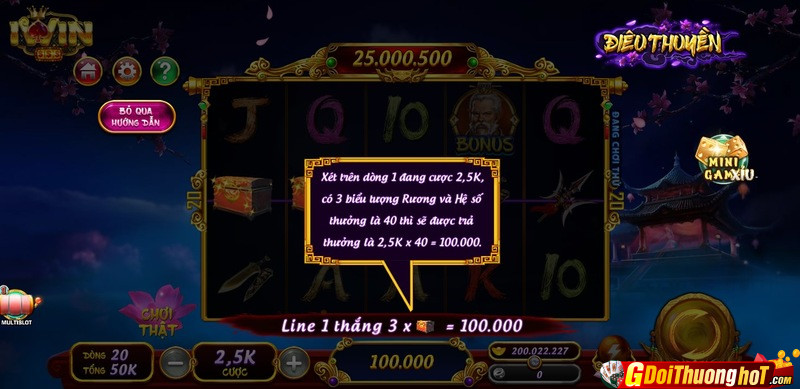 Tham gia game đổi thưởng online Điêu Thuyền Slot rinh tiền thưởng khủng mỗi ngày 